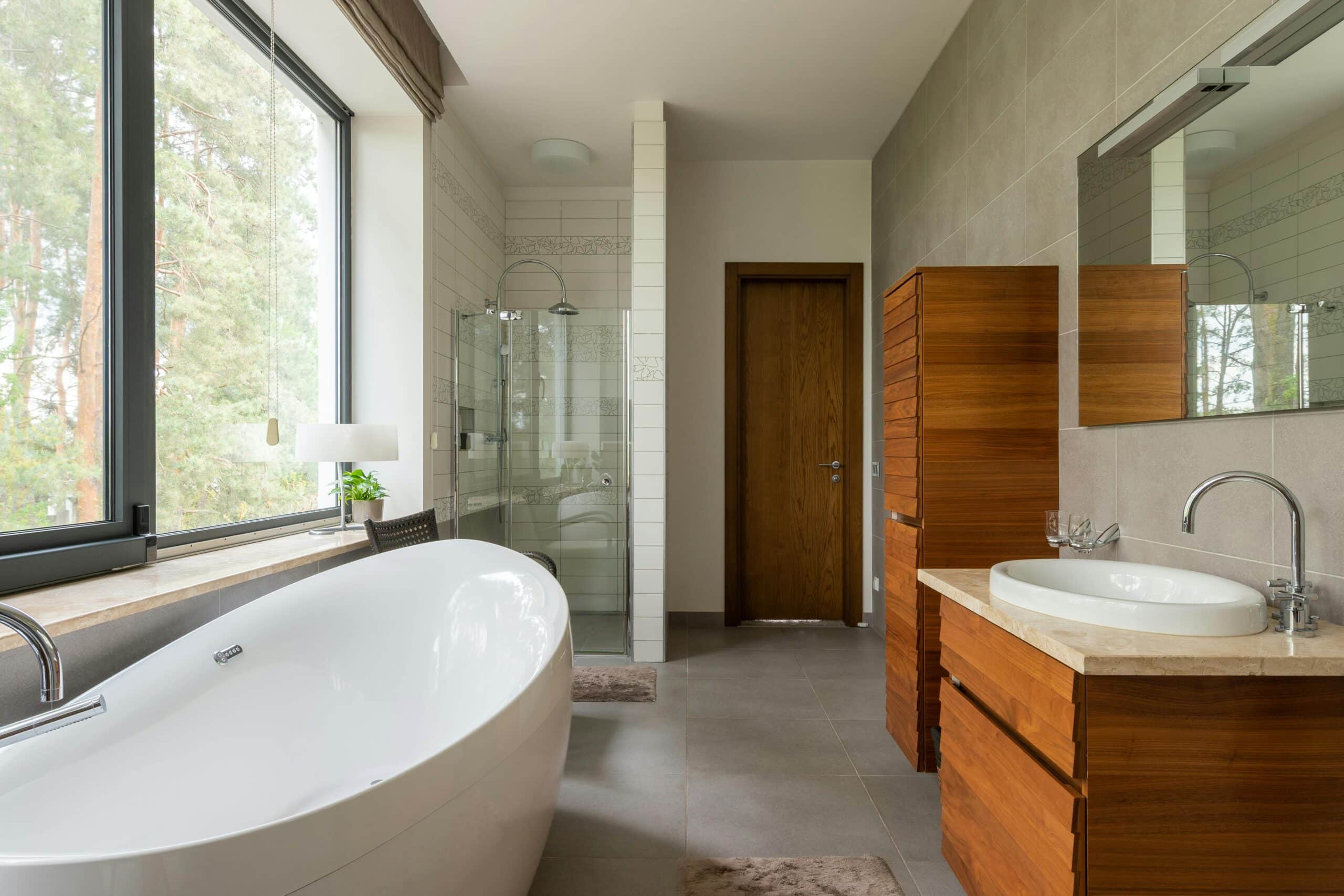 modern walk-in bathroom